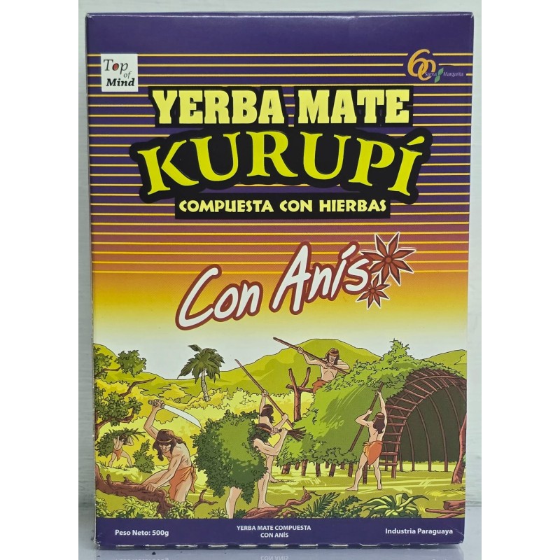 YERBA MATE KURUPI CON ANIS 500 GR