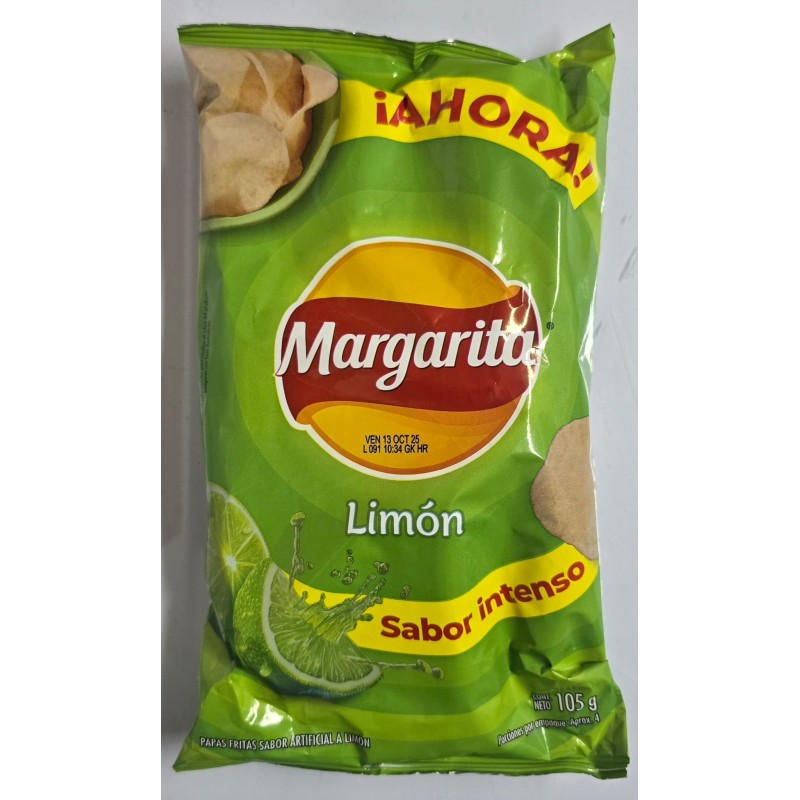 PAPAS MARGARITA LIMON 105 GR